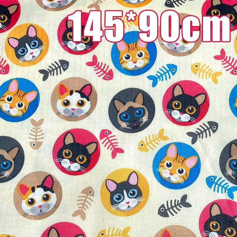 猫柄 ナイロン 撥水加工 かわいい 新品 美品 手芸材料 ハンドメイド