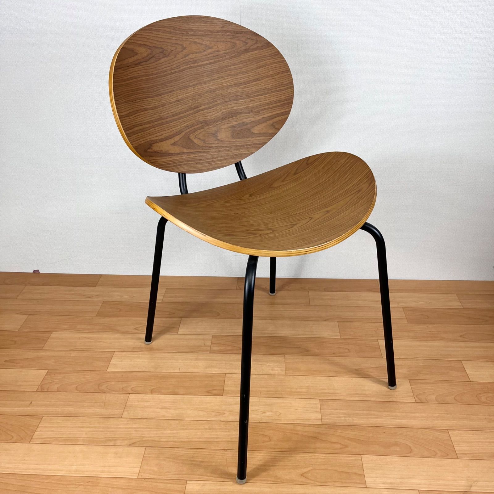 美品✨Wooden Curve　曲げ木 プライウッド チェア KanademonoRoundPairedWoodPlywo