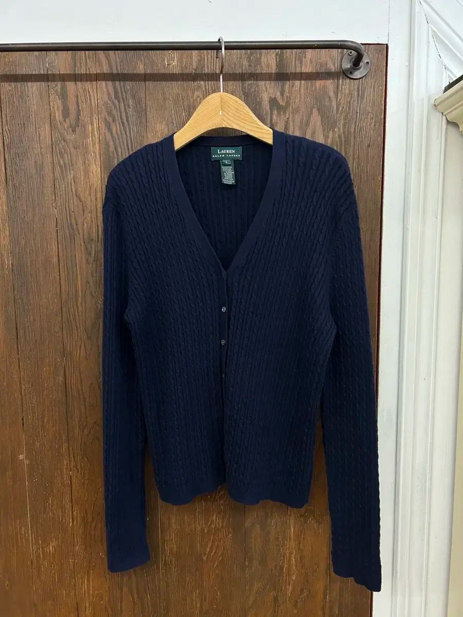 ローレン by Ralph Lauren ラルフローレン 正規品 ネイビー ケーブル カーディガン