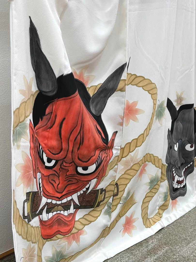 手描き 訪問着 仮絵羽 未仕立て品 パンダ 正絹 八掛付き 舞台衣装 大衆演劇 訪問着 未仕立て品 仮絵羽 銀通し 龍 正絹 八掛付き 大衆演劇