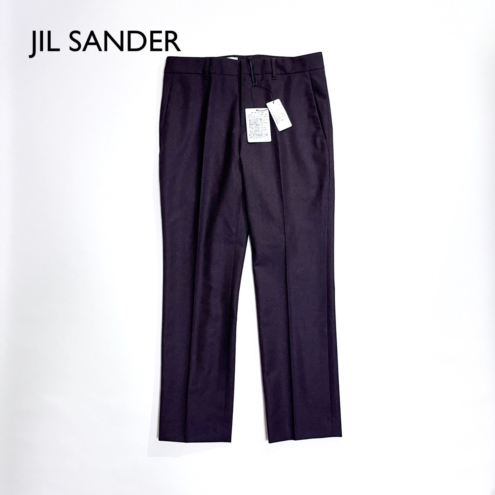 ch68 新品 JIL SANDER センタープレスウールパンツ スラックス  