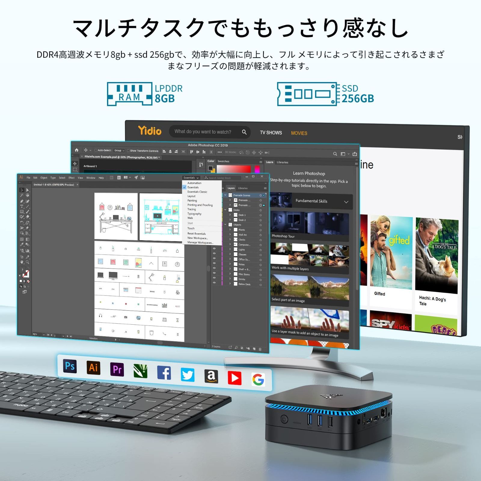 ミニpc 最新第12世代 n95 ミニpc動作より安定 2023新版 最大3.4GHz