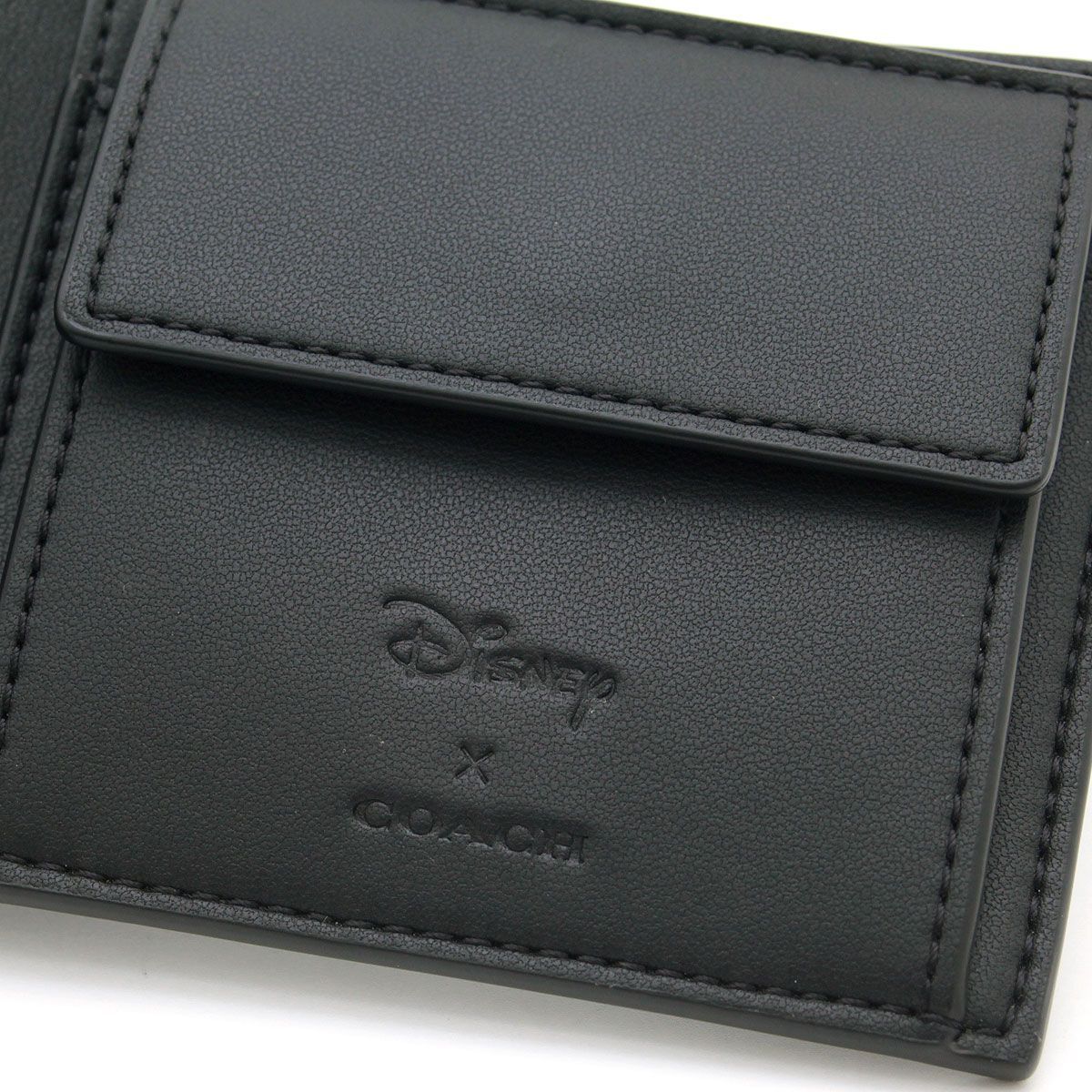 中古 良品 】コーチ COACH 二つ折り財布 ディズニー創立100周年記念