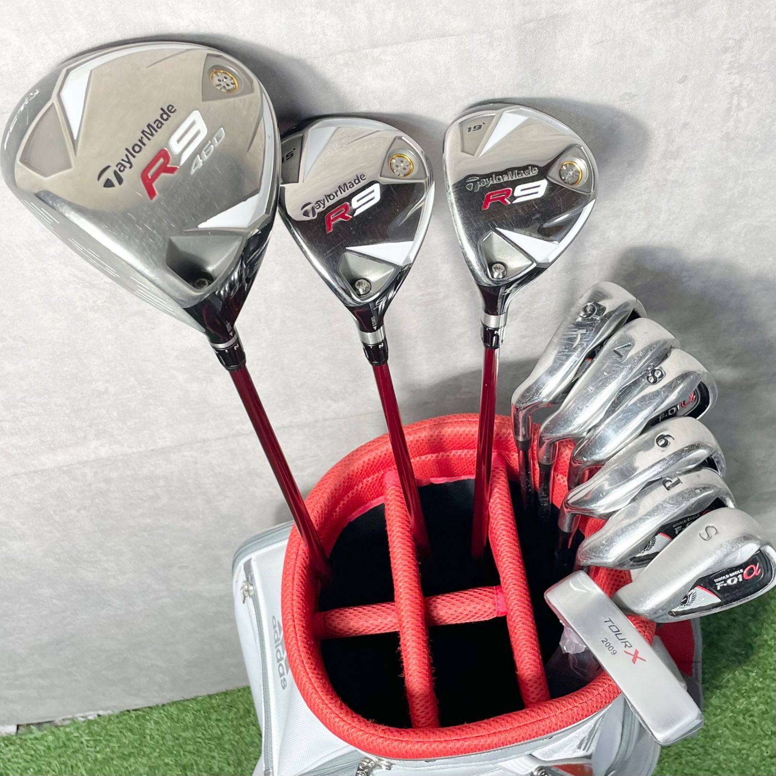 TaylorMade - 【貴重レフティ】TaylorMade R9 ゴルフクラブセット 10本 S メンズ 左 テーラーメイド アール9 レフティー 左利き用 左利き 左用 貴重レフティ】TaylorMade R9 ゴルフクラブセット 10本 S メンズ