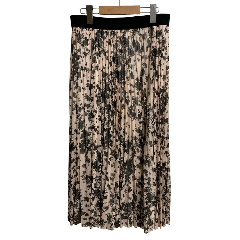 Max Mara STUDIO マックスマーラステュディオ モデル フラワープリント チュール プリーツスカート Mサイズ ピンク レディース 古着