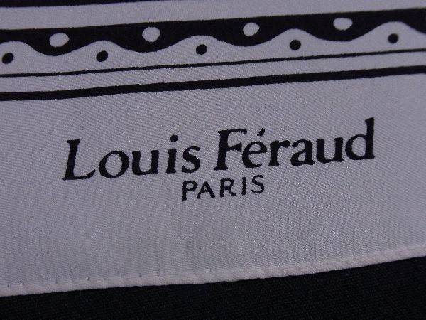 □美品□ Louis Feraud ルイフェロー シルク100% 総柄 大判 スカーフ