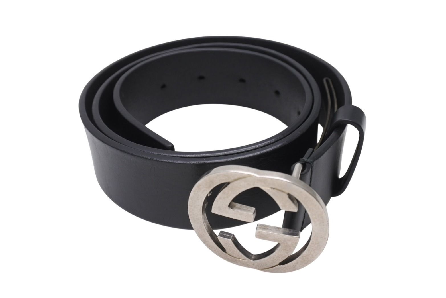 GUCCI グッチ インターロッキングG ベルト GGロゴ 368186 レザー
