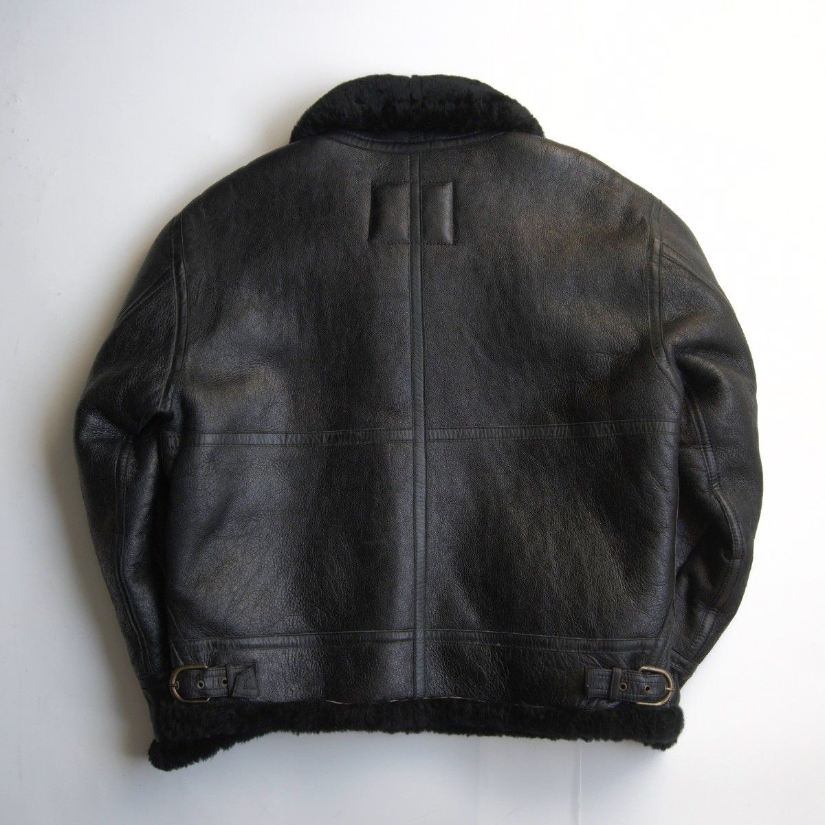 ✨希少✨　WIND ARMOR ムートン　レザージャケット ブラック WIND ARMOR ムートンジャケット Lサイズ ブラック 黒 極上 B-3 - メルカリ