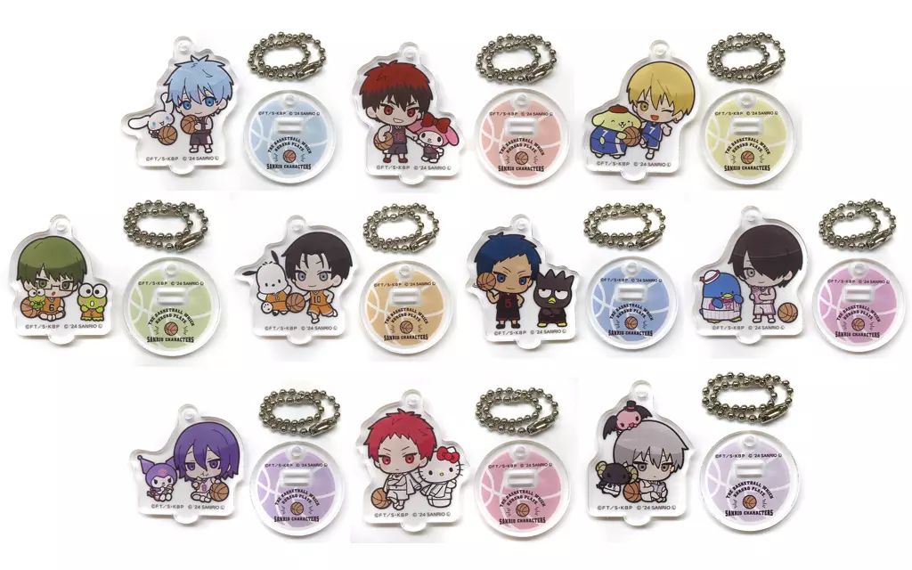 中古】キーホルダー 全10種セット 「黒子のバスケ×サンリオ