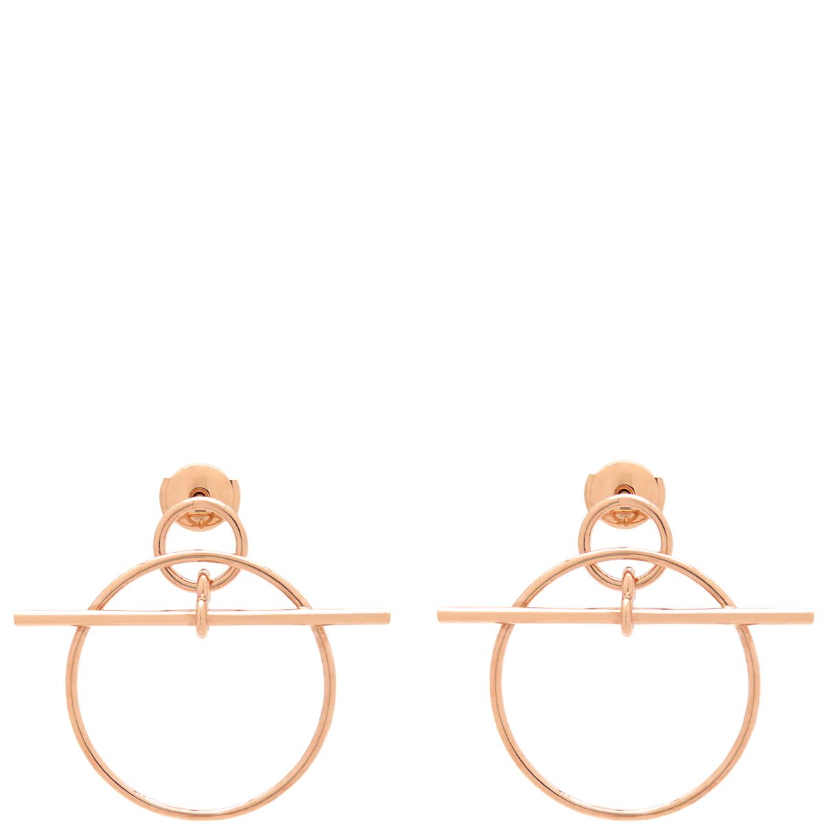 エルメス HERMES ピアス エシャペ PM K18PG ローズゴールド