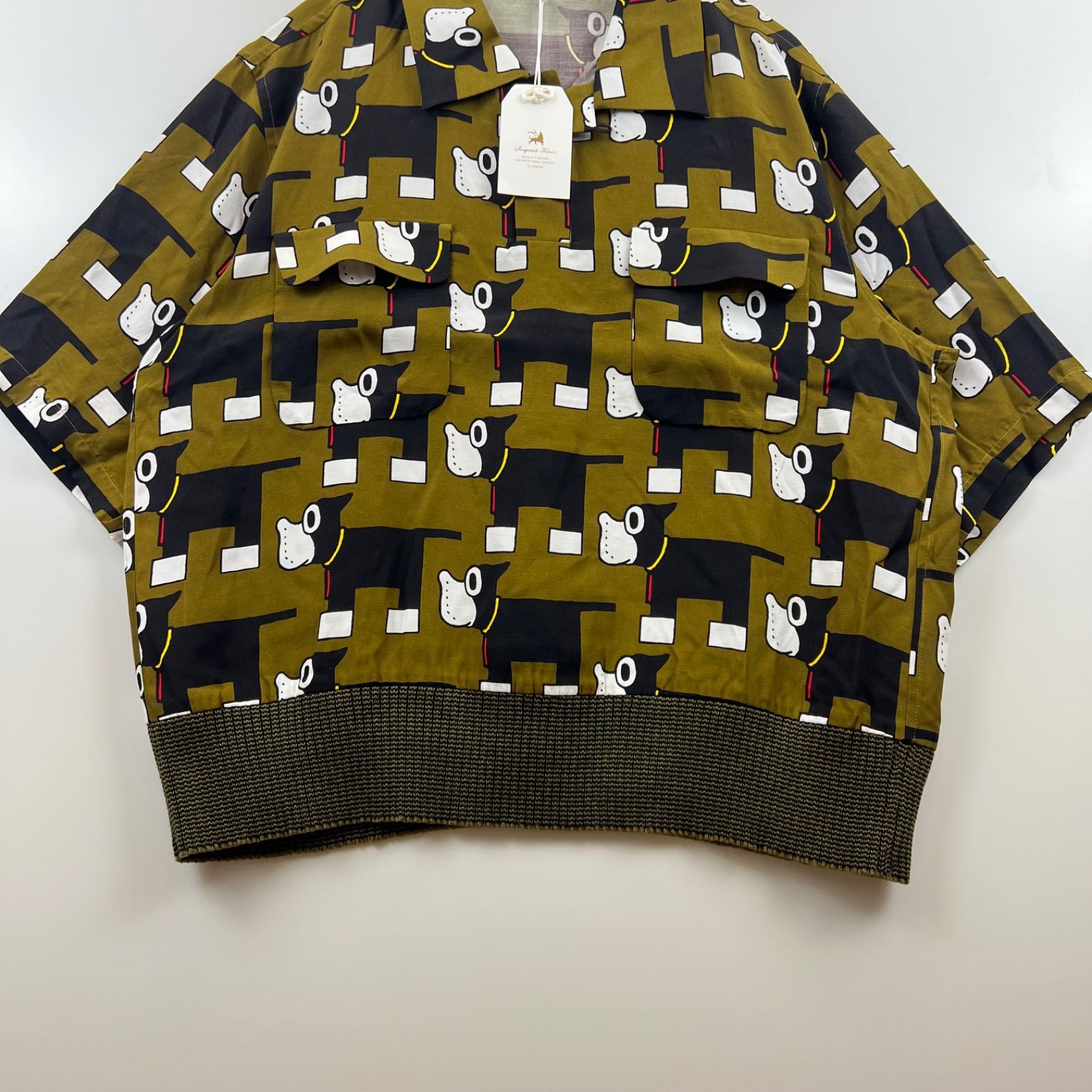 ブランド古着！日本製 SASQUATCH fabrix. 総柄プリントネルシャツ SASQUATCH fabrix 21SS NORAKURO RIB SHIRT L 21SS-SY5-031