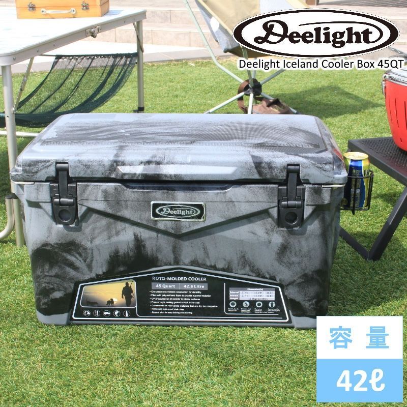 Deelight/ディーライト クーラーボックス45QT 【カーキ】Iceland 