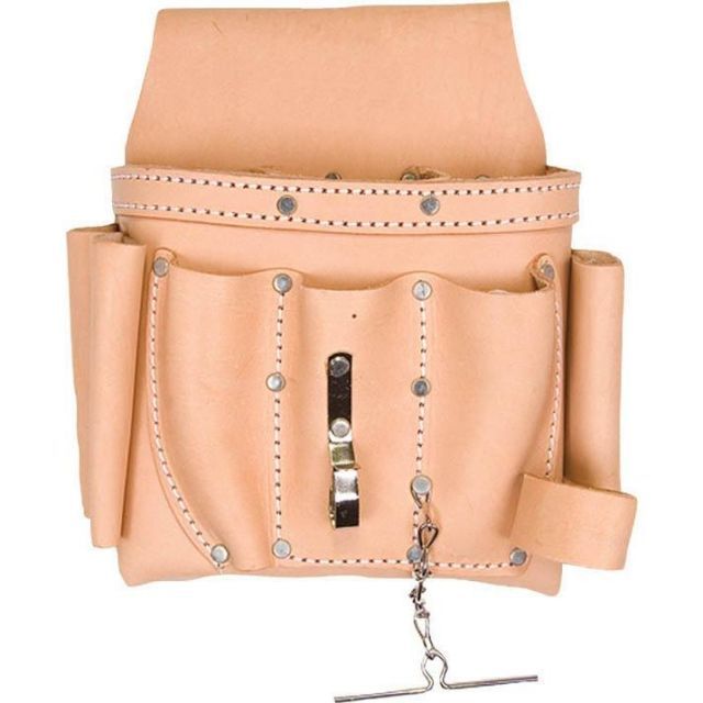 クニーズ KUNY S 腰袋 片側 EL-521 釘袋 ツールポーチ 職人 建築 建設 大工 造作 内装 建て方 革 本革 工具差 電工 電設 設備