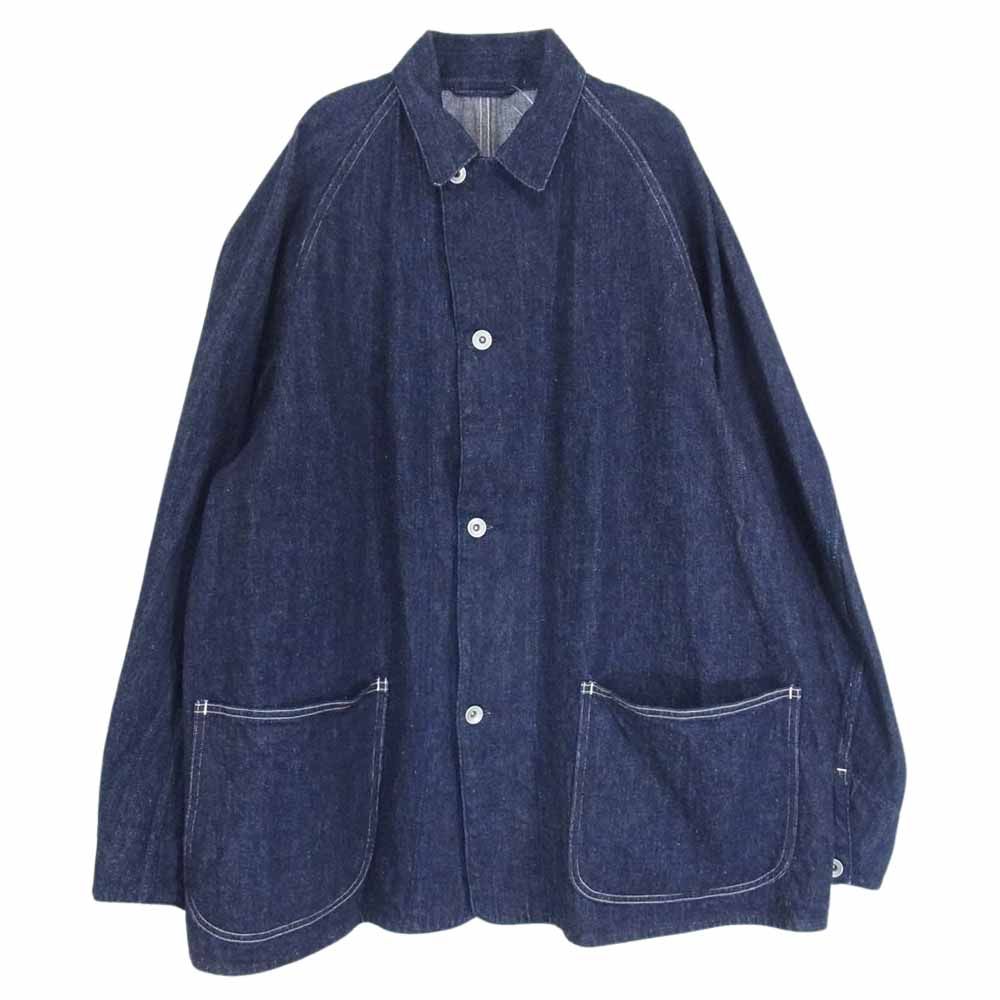 COMOLI コモリ 23SS X01-01002 デニム カバーオール ワーク ジャケット インディゴブルー系 2【中古】
