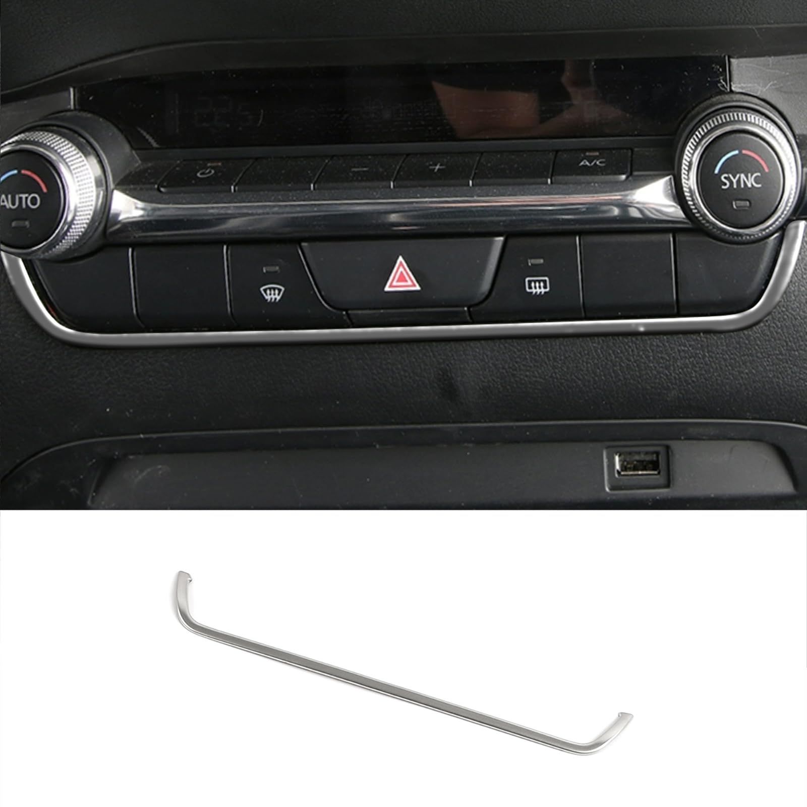【新着商品】エアコンベント U型 センター ガーニッシュ Mazda3 に適合アクセラ Axela 2019.06~ Mazda BP系 3 専用 セダン/ファストバック 設計内装 マツダ3 パーツ カスタム 新型 アクセサリー304 ZUNEIG