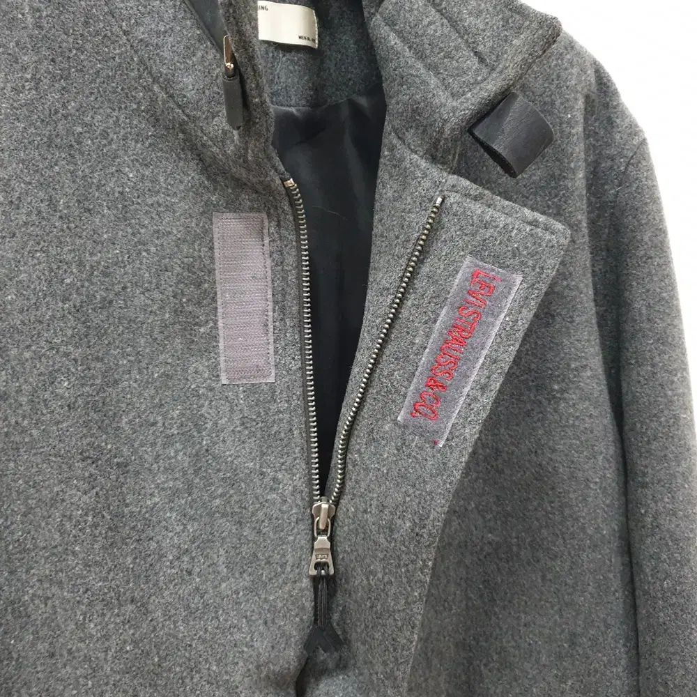 美品 ガルニエ トッパーコート ガウン 幾何学柄 ジャガード 白 黒