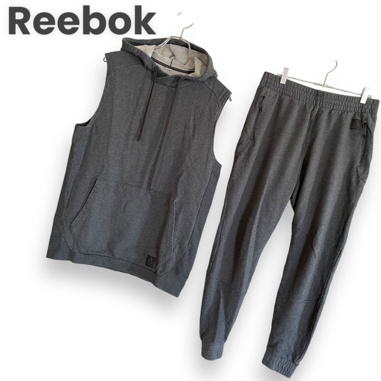 Reebok リーボック ダークグレー トレーニングウェア セットアップ ノースリーブ DU4978A2B010 レディースカジュアル  0000215KZ - メルカリ