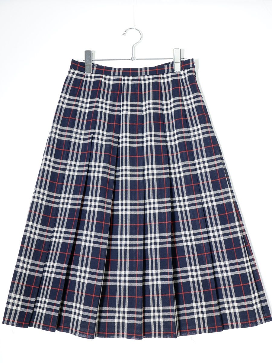 BURBERRY バーバリー ノバチェック柄 ウール ロングスカート 大きい