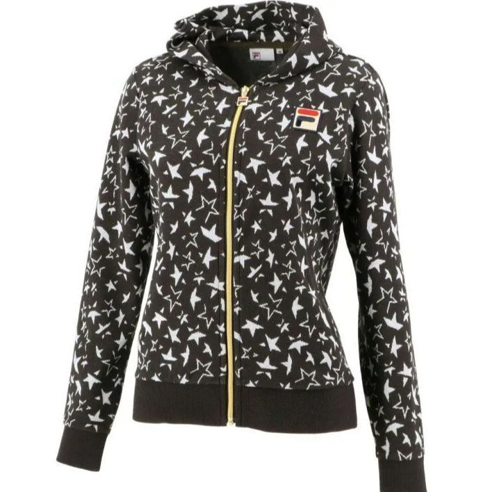 美品＊FILAフィラ＊星柄が可愛いテニスジャケットL FILA フィラ テニスウェア パーカー ジャケット Mサイズ