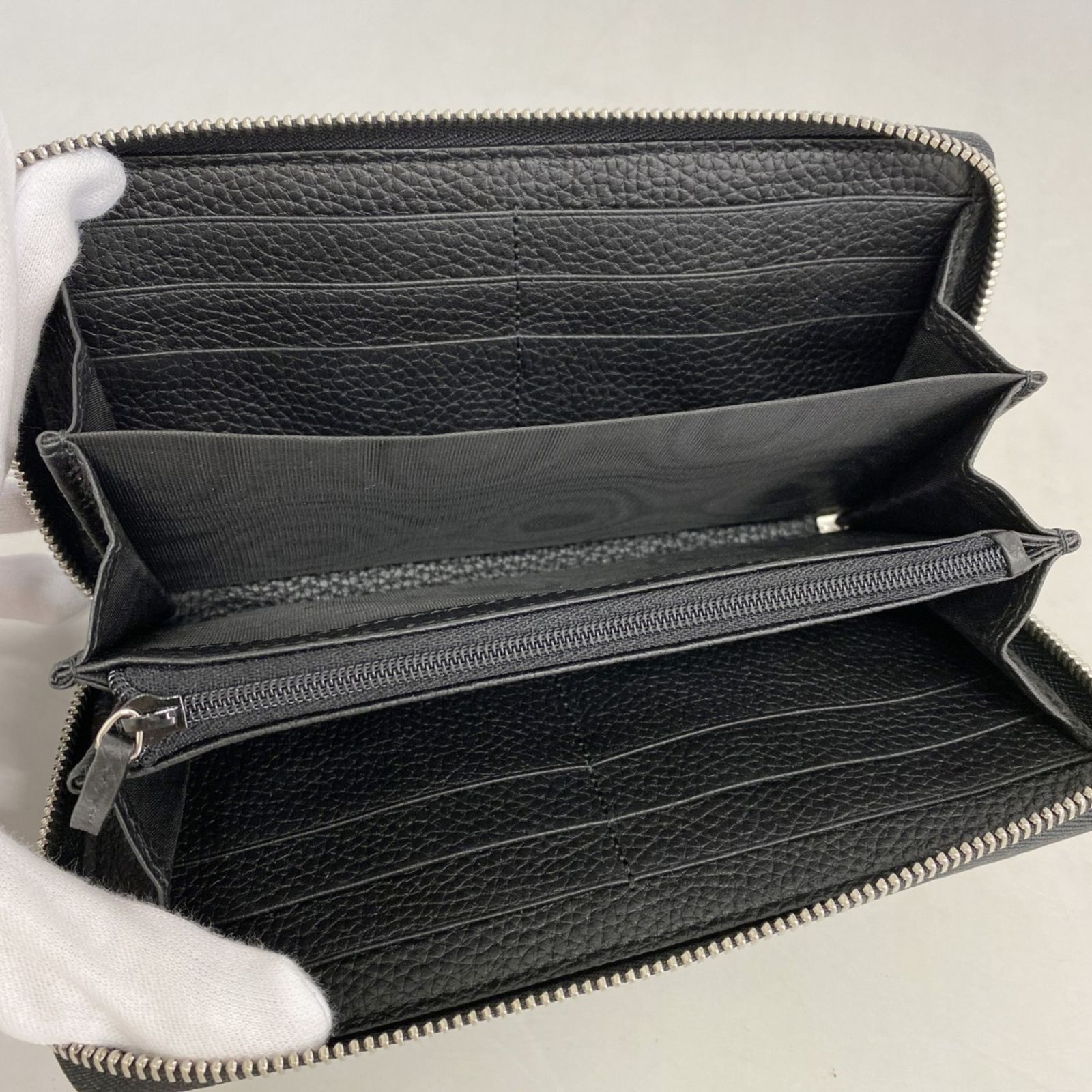 新品　無使用GUCCI グッチジャンボ　GG ブラック　長財布 739484 GUCCI】グッチ『ジャンボGG ジップアラウンドウォレット』739484