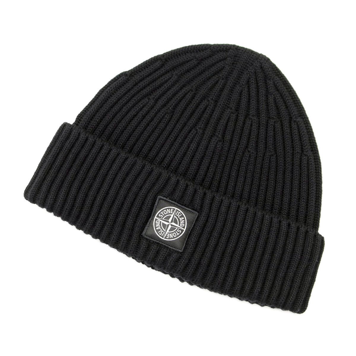 6 STONE ISLAND ストーンアイランド N100002 S00C3 V0029 ブラック ニットキャップ ニット帽 男女兼用