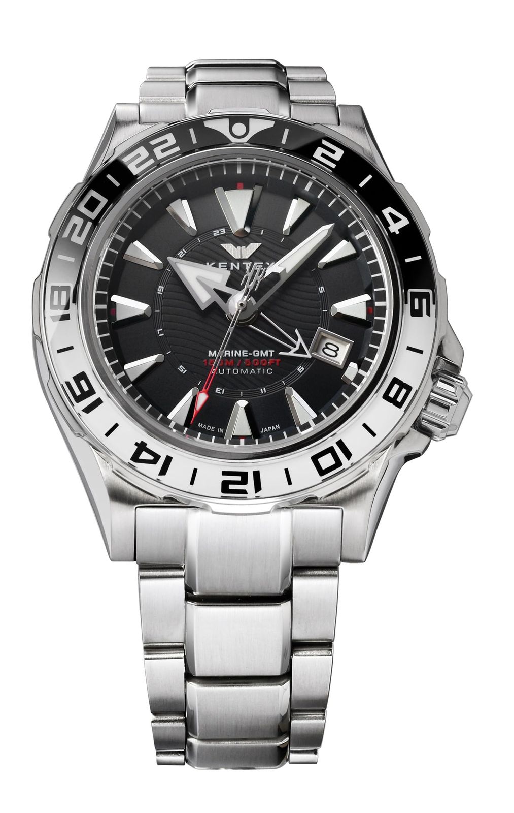 ケンテックス 腕時計 IWAWP MARINE GMT 機械式自動巻き 188本 S820X-01 メンズ シルバー