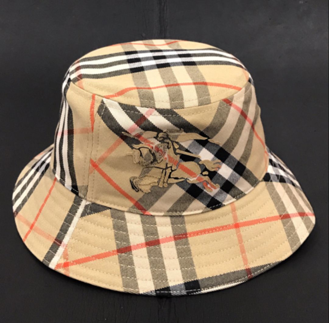 バーバリー チェック コットンキャンバス バケットハット 中古