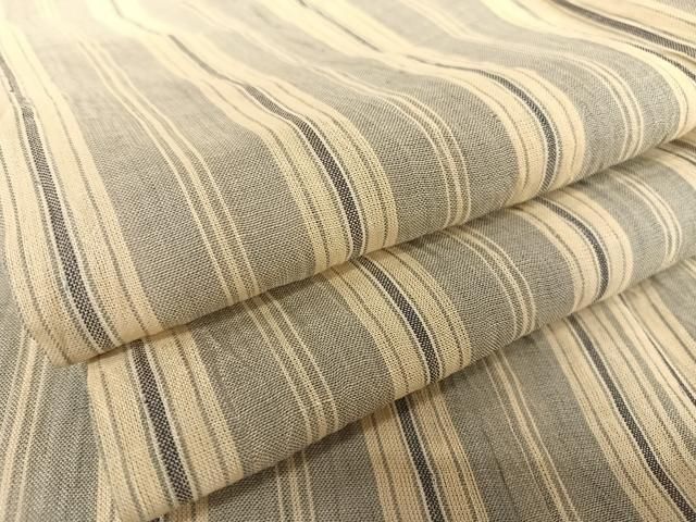 平和屋着物＊夏物 本場小千谷ちぢみ 縞 麻 AABB1339np