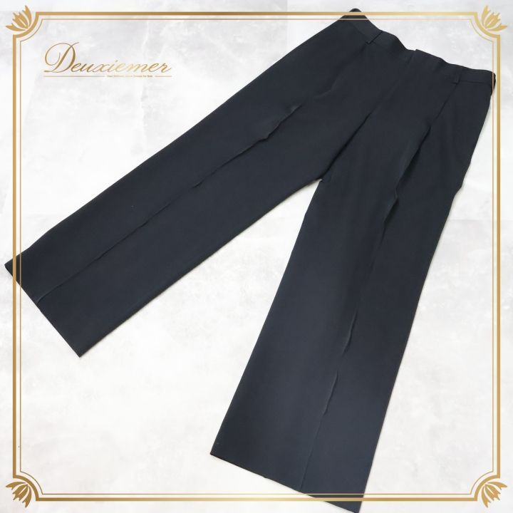 社交ダンス 衣装 ズボン スラックス パンツ U-MARU 黒 レッスン 練習着 ブラック系 日本製 ジャズ 無地 シンプル イベント 発表会 舞台 レッスン着 スポーツウェア ダンスウェア 社交ダンスパ