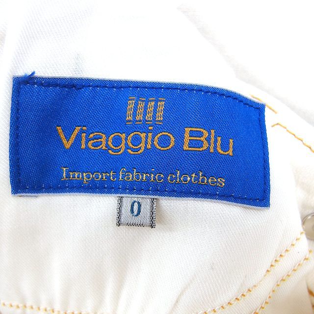 【新品、未使用】viaggio blu（ビアッジョブルー）パンツ　サイズ0 ボディーシェルキューダスワイドパンツ≪洗濯機で洗える