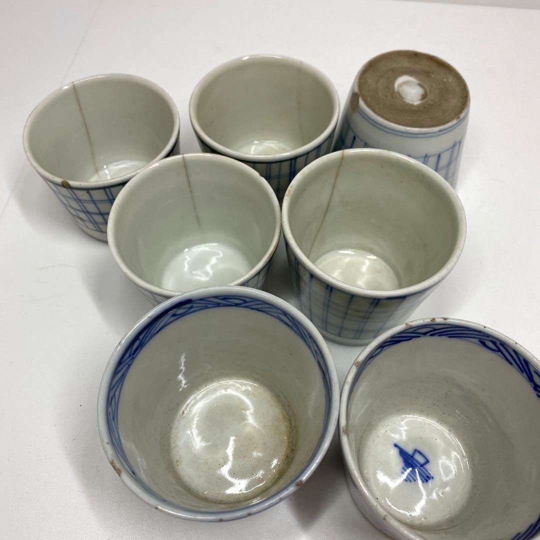 古伊万里 染付蕎麦猪口29客B 東Y6-1206④ そば猪口 伊万里」の