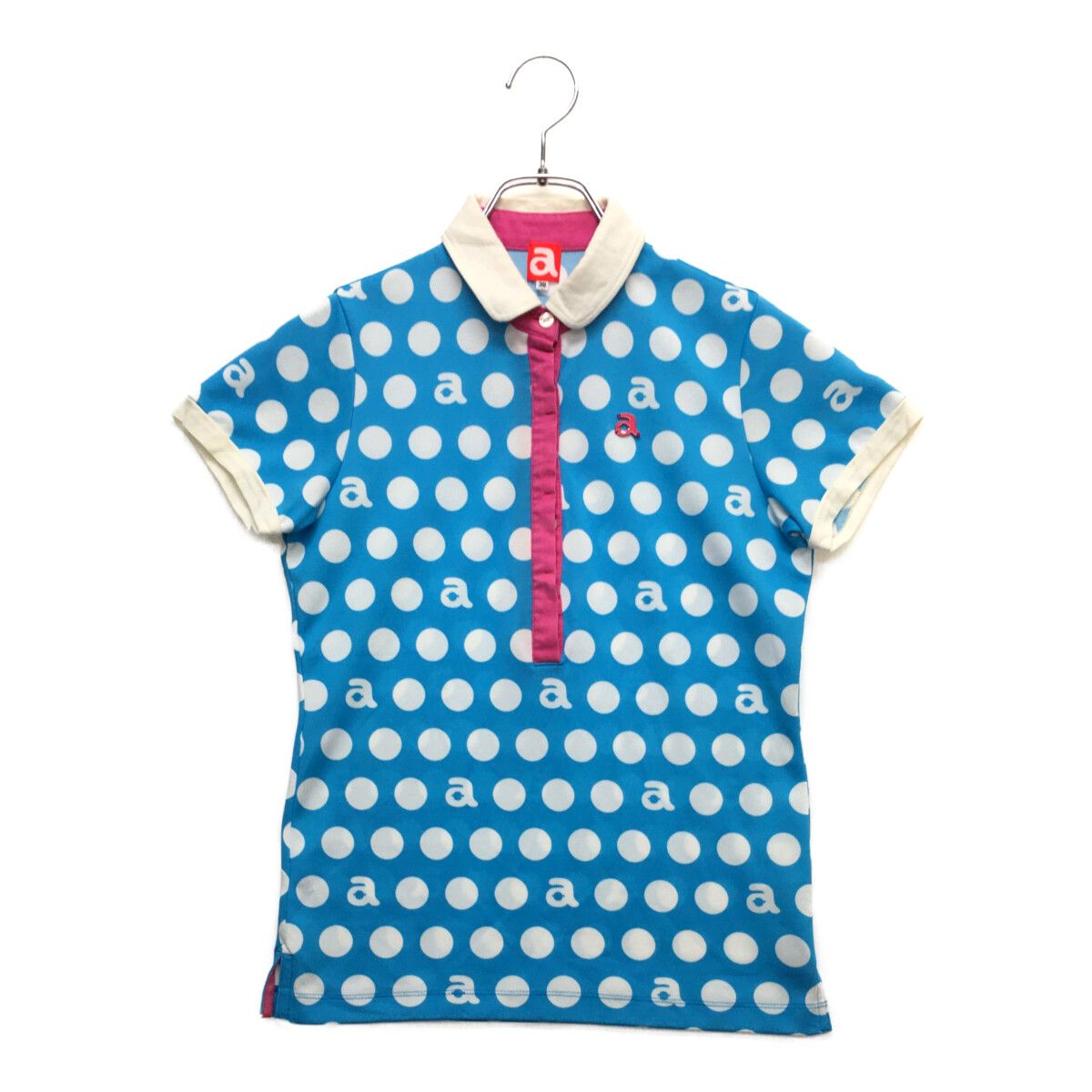 archivio - coco 中古 アルチビオ archivio レディース 半袖ポロシャツ 38(M) 水色×白 ライトブルー×ホワイト ドット柄 archivio - coco 中古 アルチビオ archivio レディース 半袖