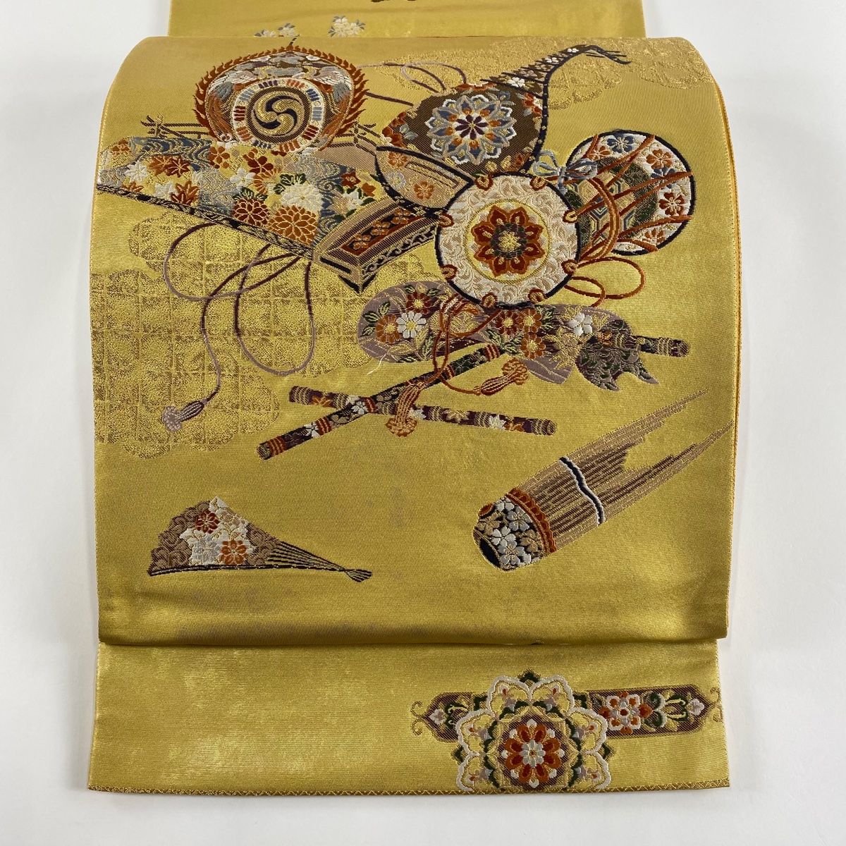 美品　龍村帯　お太鼓柄　朱色 m63715737005_1.jpg?1700126683