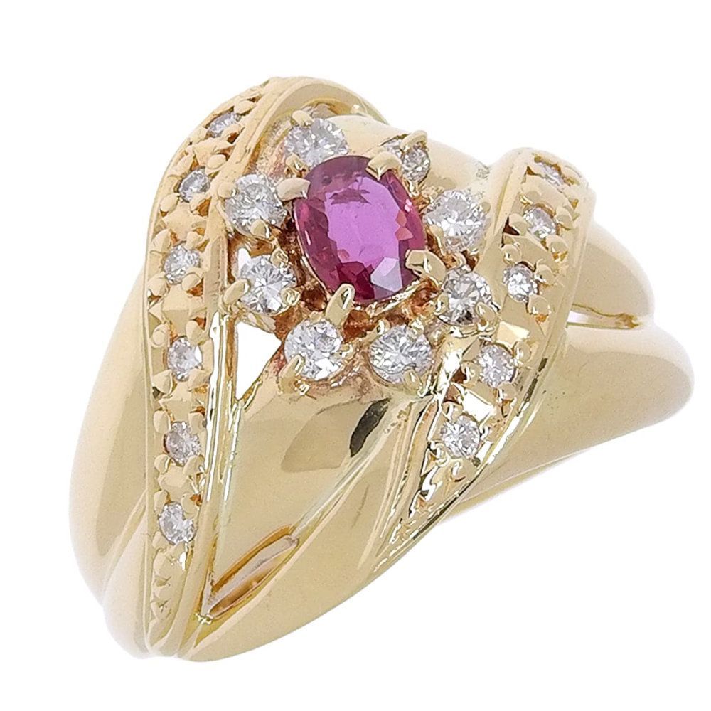 返品OK】0.30ct 天然ルビー リング 10.5号 K18YG 新品仕上げ済み 