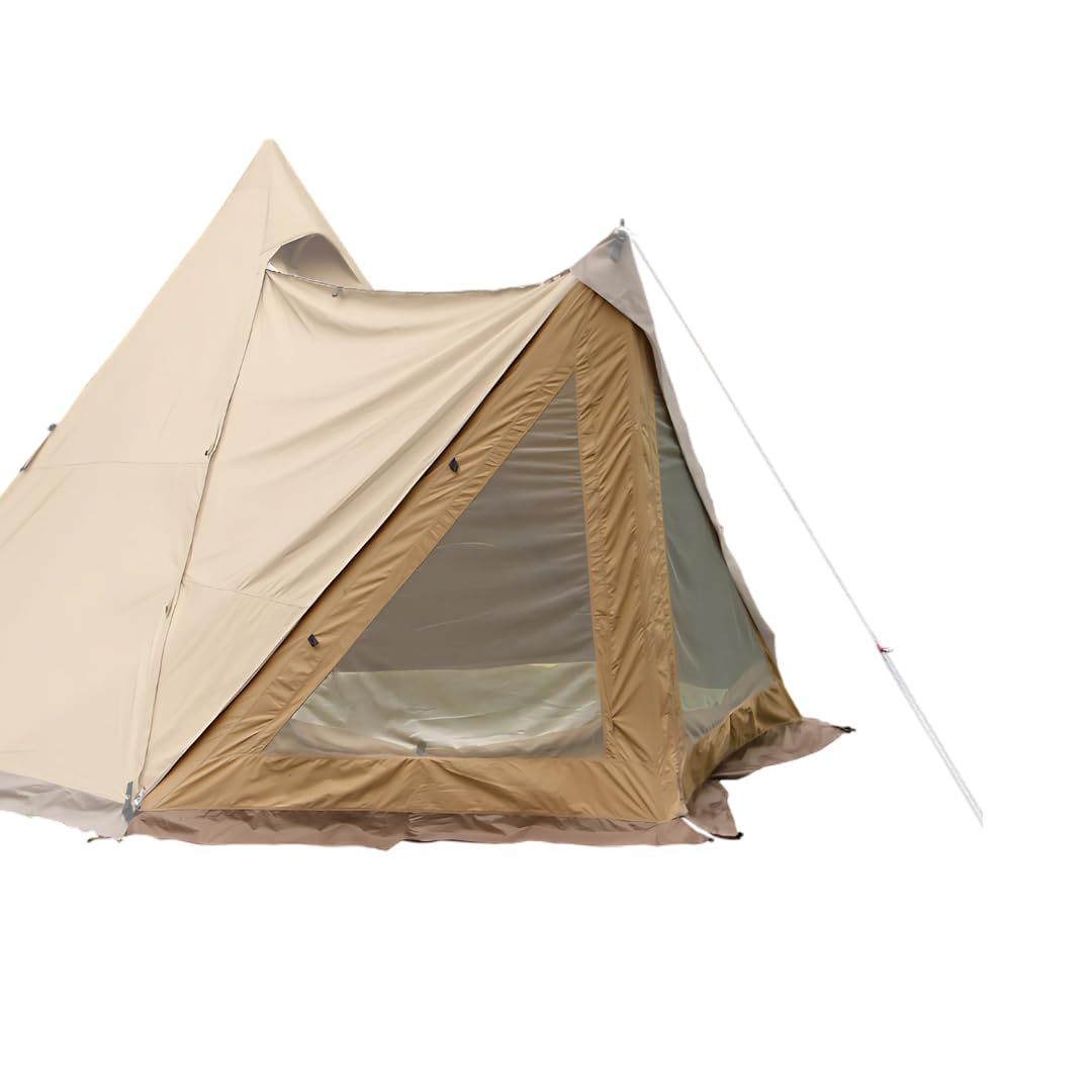キャンプ デュオ ソロ スカート付き ロープ オプション ワンポールテント ペグ 2人 tent-MarkDESINGN オプション品 収納ケース付 サンド DX 窓付きフロントフラップ フルクローズ サーカスTC テンマクデザイン