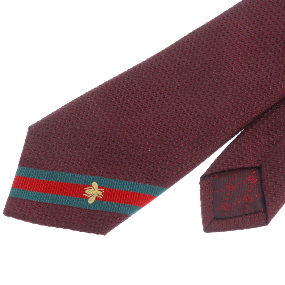 GUCCI (グッチ) シェリーライン BEE 刺繍 シルクネクタイ スーツ