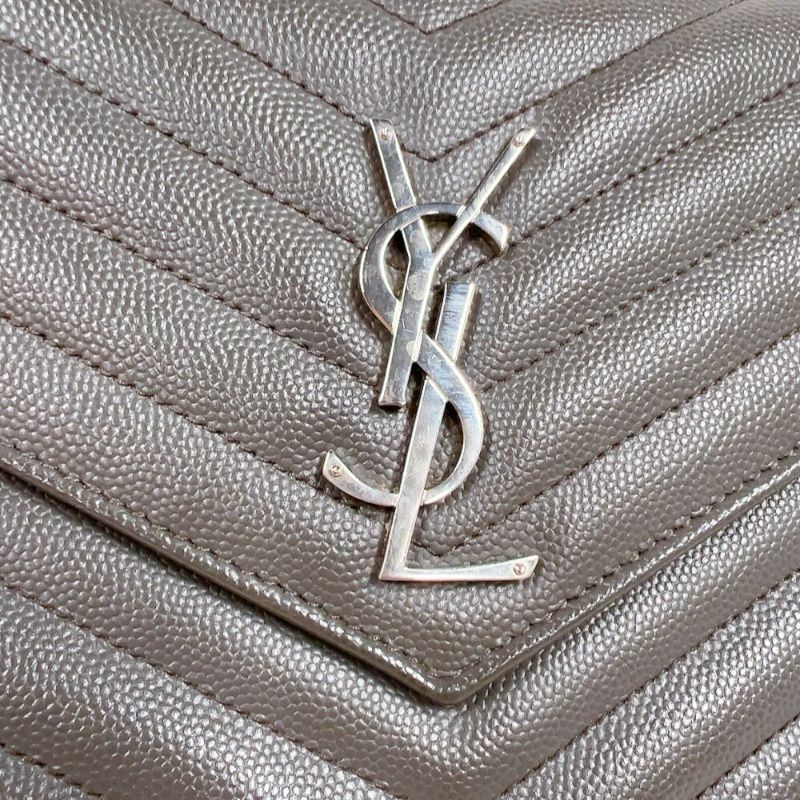 SAINT LAURENT チェーンウォレット グレー サンローラン SAINT LAURENT カサンドラエンベロープチェーン