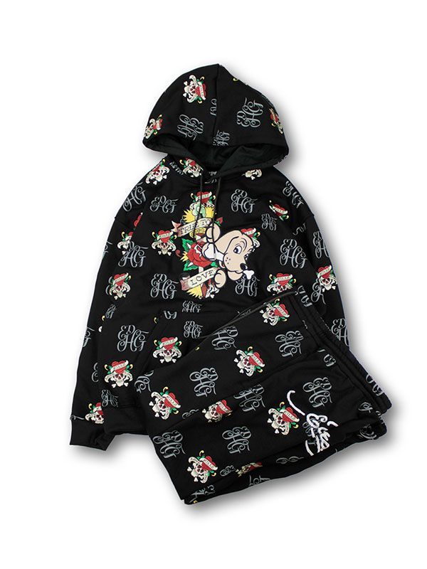 GALFY GALFYxEd Hardyコラボ裏毛セットアップ