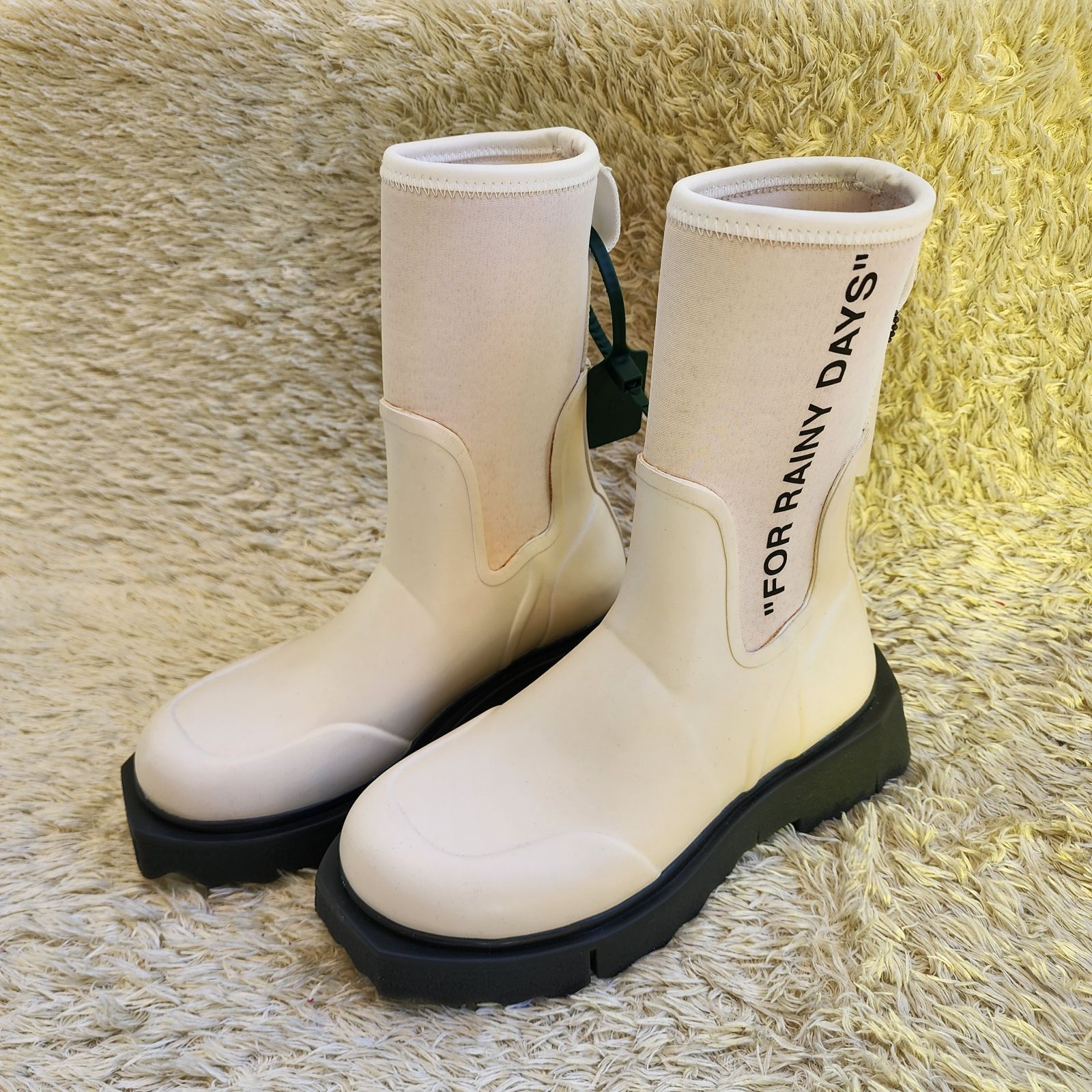 オフホワイト off white レザー ブーツ ヴァージルアブロー - メルカリ