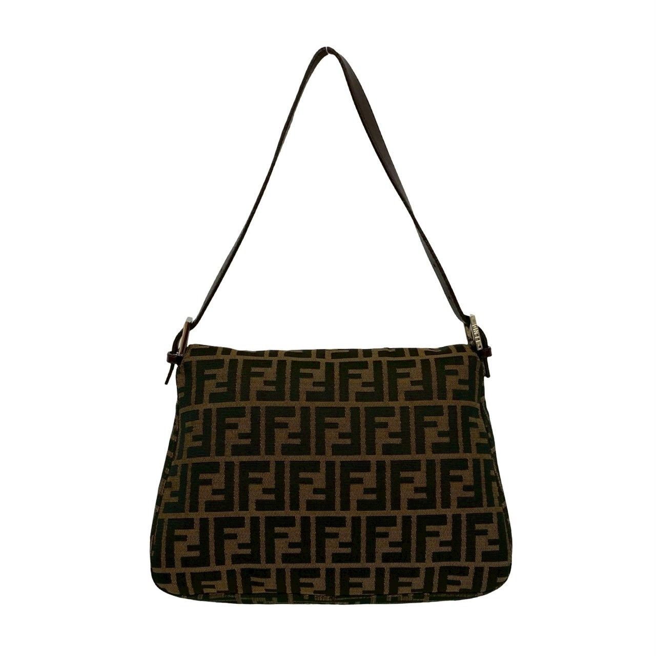 極 美品 FENDI フェンディ マンマバケット FF ロゴ 柄 レザー 本