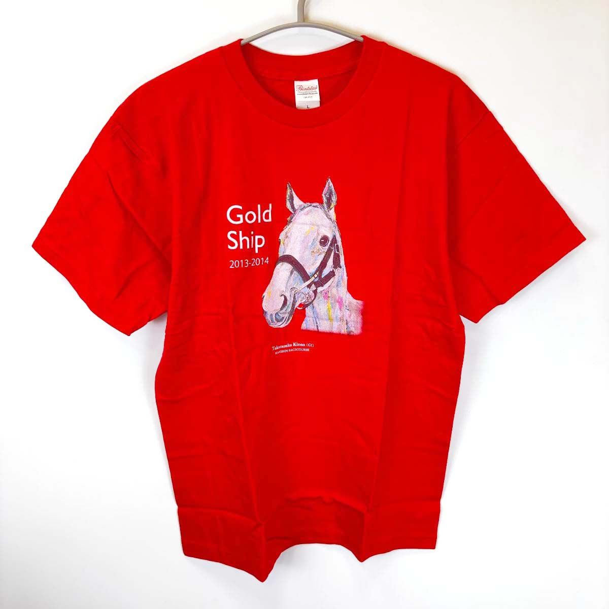 非売品 JRA Jockey 来場記念Tシャツ レッド 未使用】JRA 2018年 宝塚記念 ゴールドシップ UMA-Tシャツ L 当選
