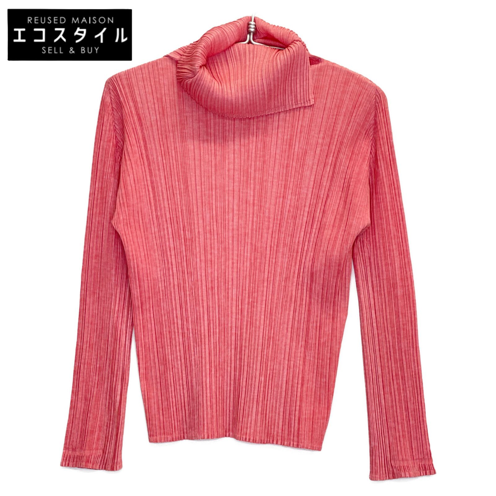 PLEATS PLEASE プリーツプリーズ PP91-JK127 ﾋﾟﾝｸ ﾊｲﾈｯｸ ｶｯﾄｿｰ 4