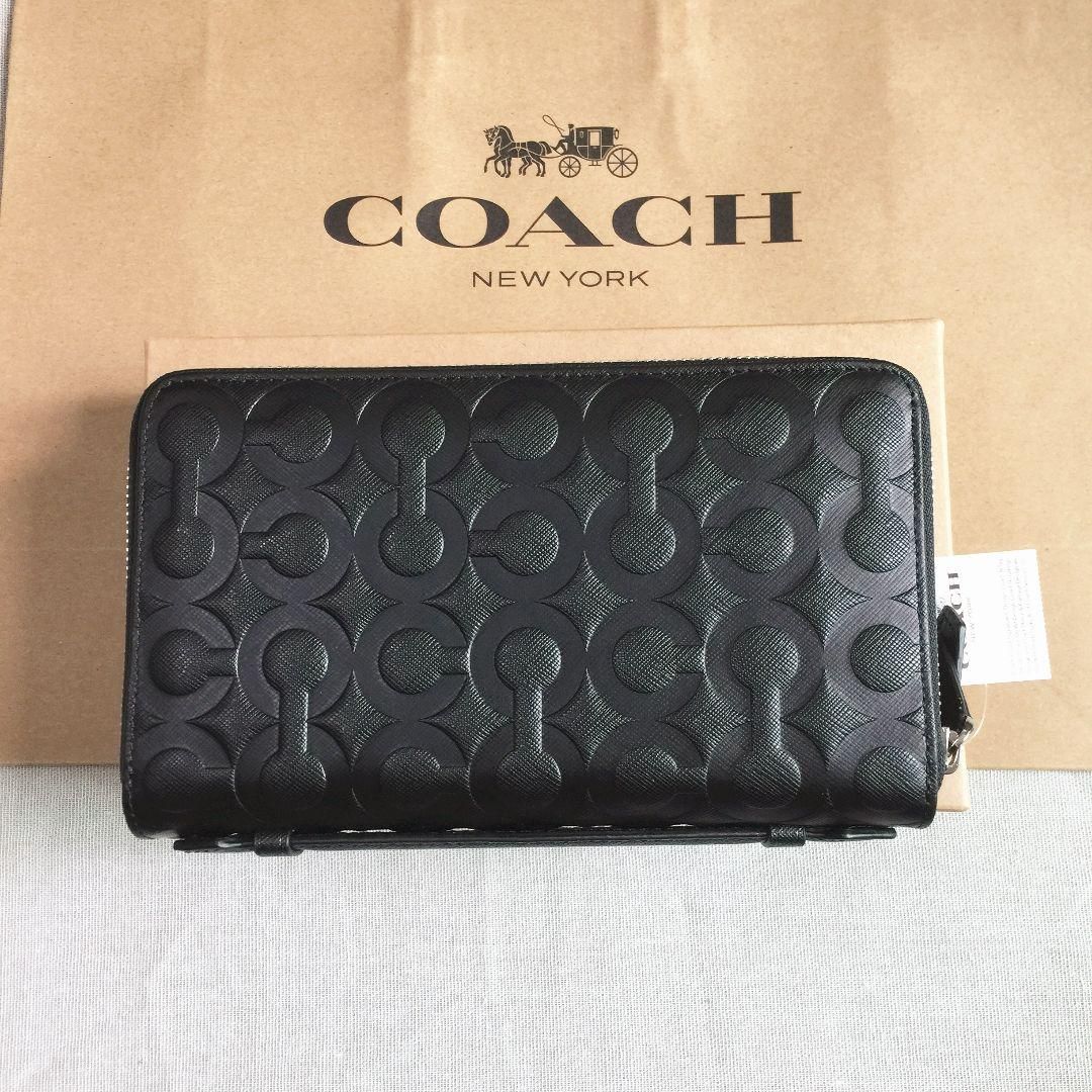 新品 COACH（コーチ）長財布 セカンドバッグ ダブルジップ F77288 メンズ財布｜収納力抜群！シンプルでスタイリッシュなダブルジップデザイン｜購入2点以上で500円オフ！  - メルカリ