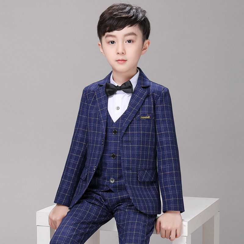 子供 スーツ 男の子 スーツ 5点セット 子供 フォーマル 男 入学式 セットアップ キッズ スーツ チェック柄 男の子 子供服 フォーマル スーツ 上下セット 長袖 キッズ 入学式 スーツ 卒園式 卒