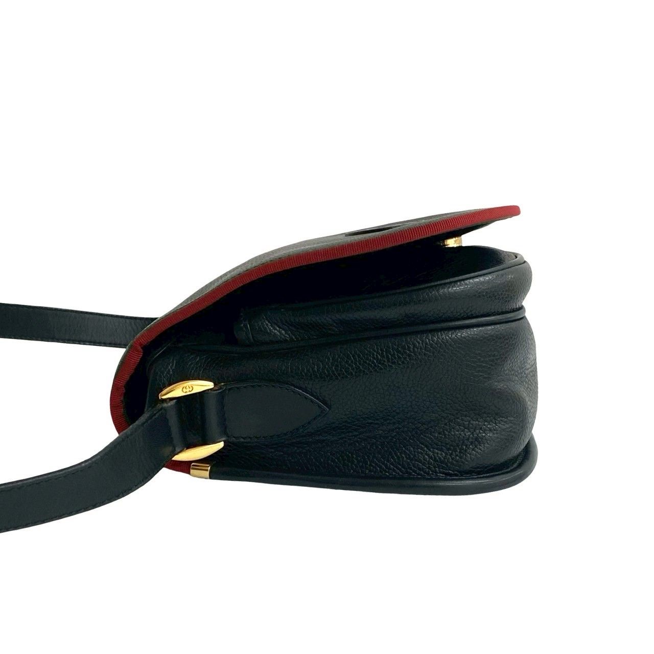 美品　GUCCI オールド　グッチ レザー　ショルダー　バッグ　ポシェット 美品 GUCCI オールドグッチ ショルダーバッグ ポシェット 黒