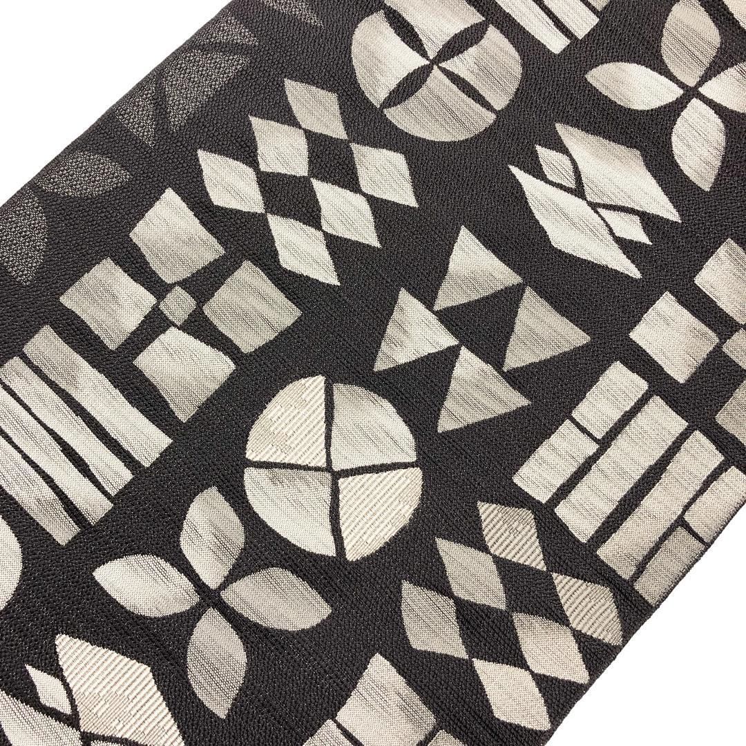 アンティーク 美品 名古屋帯 刺繍 リーフ 木の実 着物 121a o 尾長鳥に