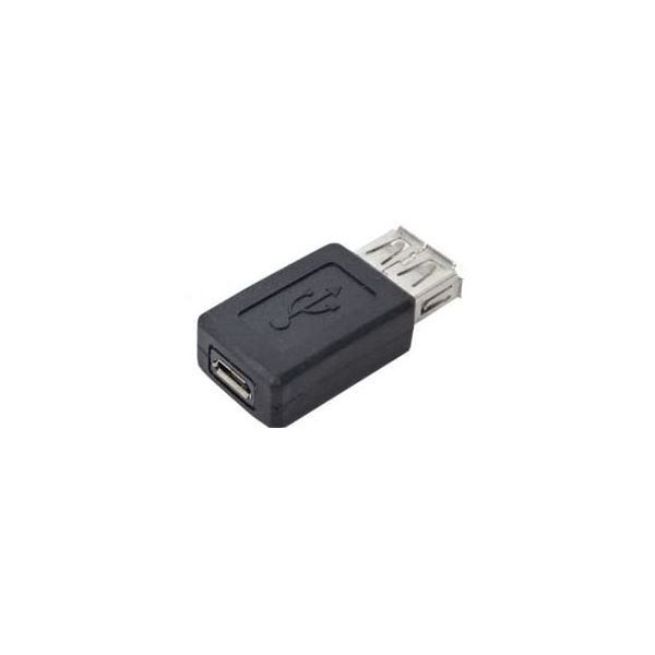 まとめ)変換名人 変換プラグ USB A(メス)→microUSB(メス) U - タイシ