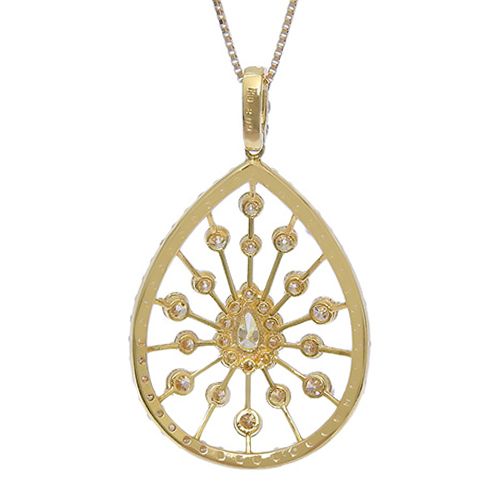 D2.60 ダイヤモンド デザイン ネックレス K18 イエローゴールド YG  