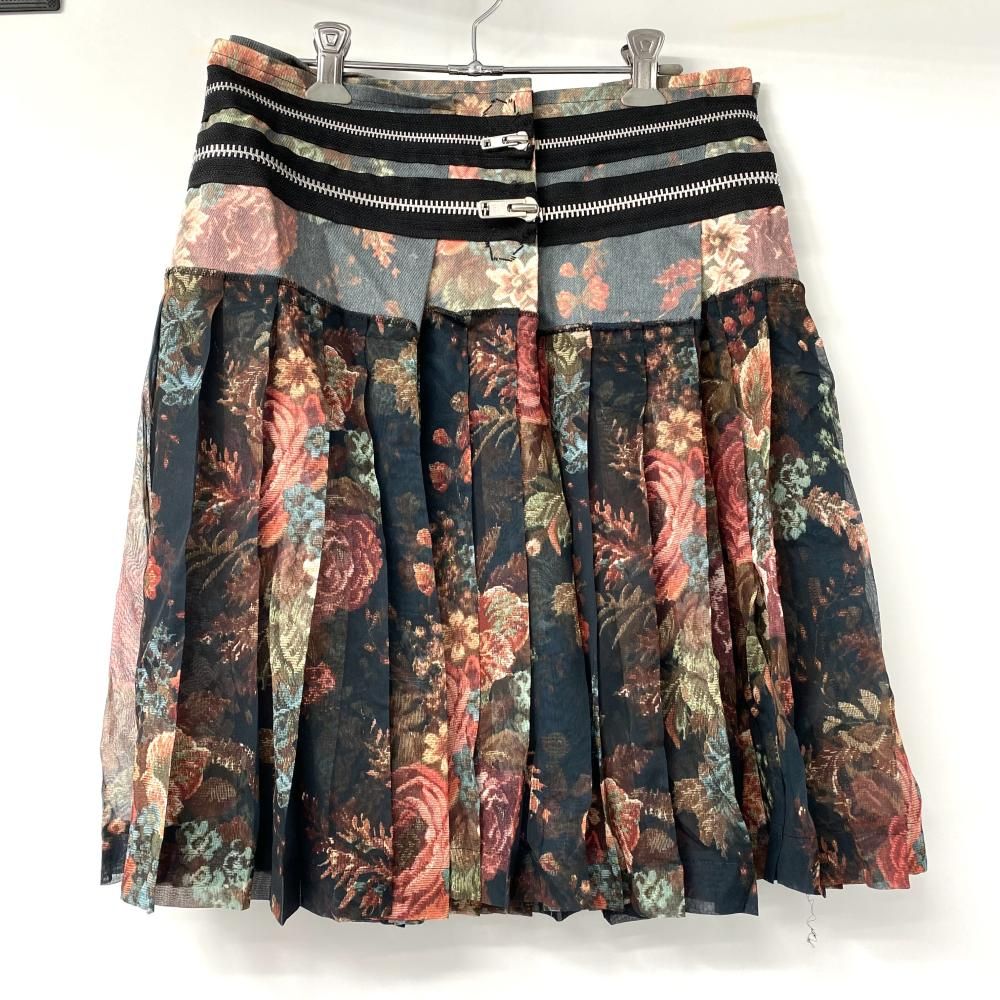 tricot COMME des GARCONS TL-S203 シフォンプリーツ花柄スカート サイズM トリココムデギャルソン 17 240017727857