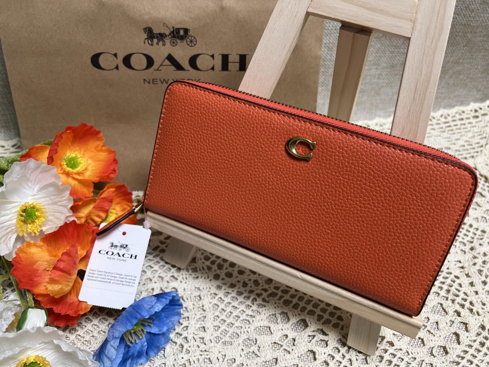 COACH 財布 コーチ 長財布 アコーディオン ラウンドファスナー ジップ